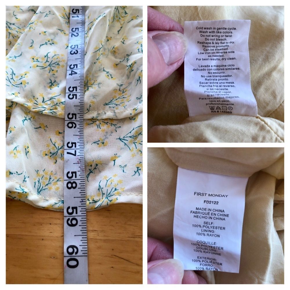 First Monday Floral Maxi Dress Size Small - Picture 12 of 12